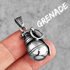 Grenade Stainless Steel Pendant Necklace