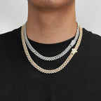 Iced Out Cuban Chain Necklace Stainless Steel 8MM