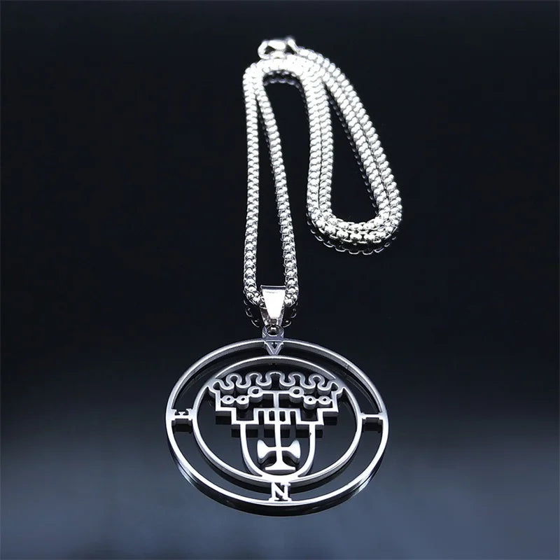 Demon Silver Pendant Vine Seal Satan Women/men