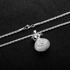 Iced Out Money Bag Pendant — 925 Silver
