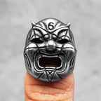 Hannya Skull Ring Black — Stainless Steel
