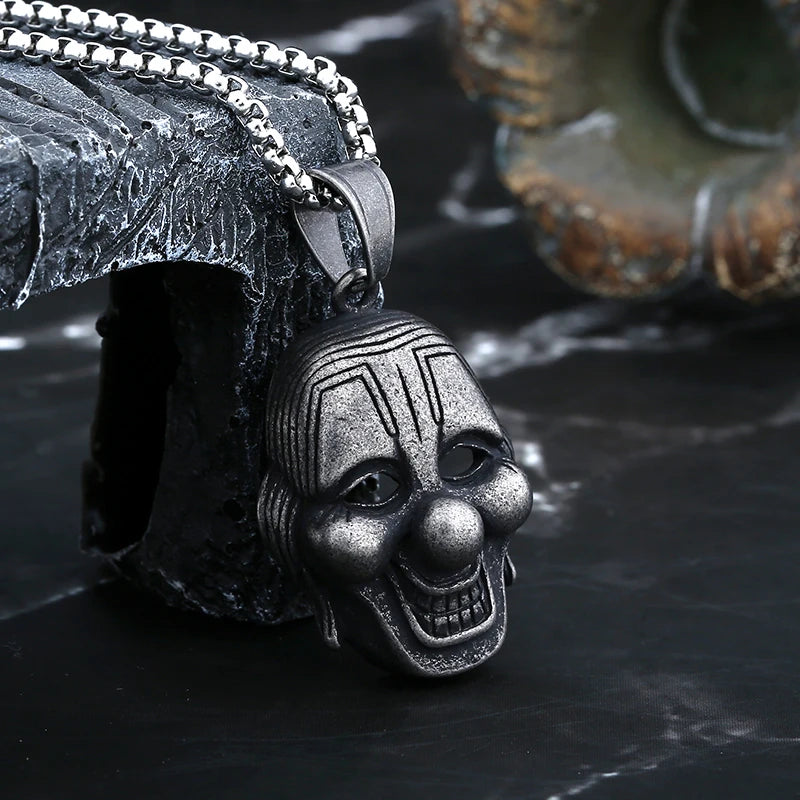 Punk Skull Stainless Steel Pendant Necklace