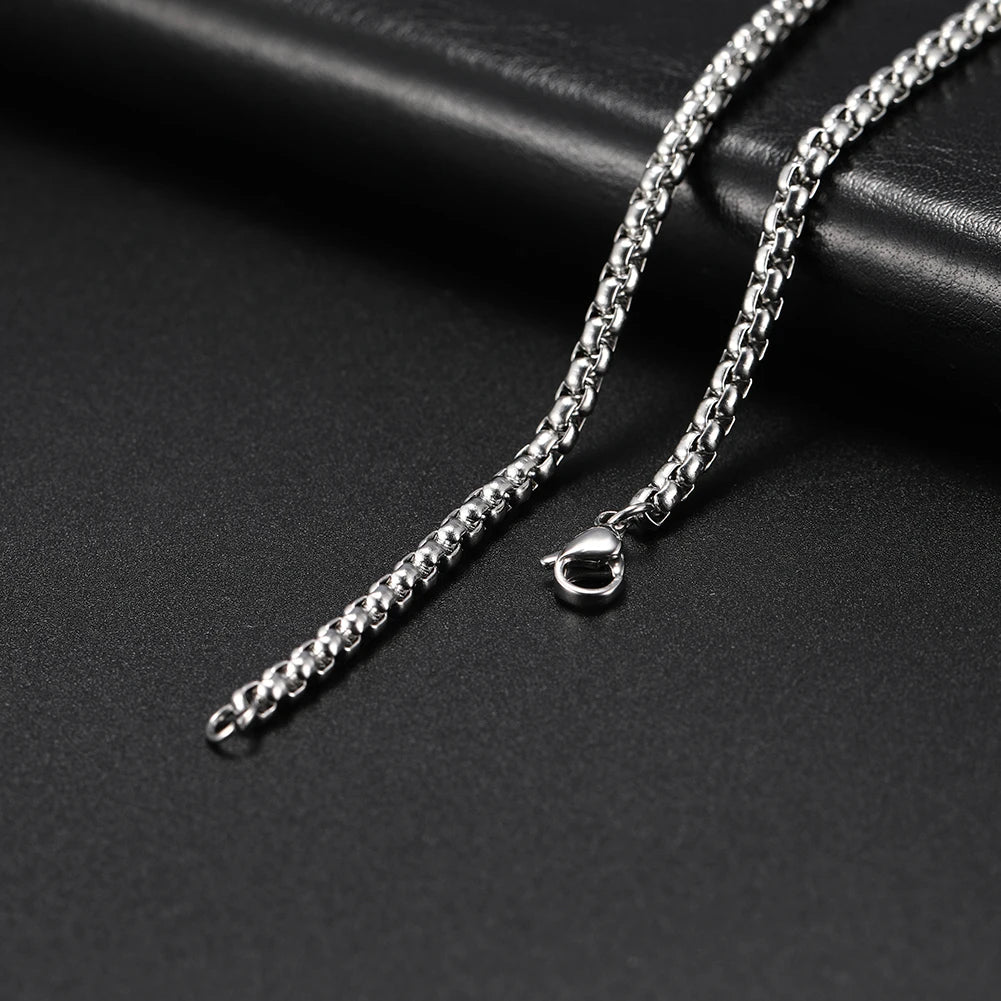 My Shape 3mm-10mm Cuban Chain Stainless Steel Necklaces for Men Male Chains Figaro Box Chain Choker Punk Jewelry 45cm 50cm 60cm