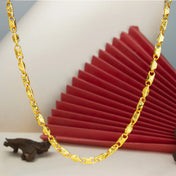 Gold-Tone Square Minimal Clavicle Chain Necklace