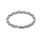 Iced Out Byzantine Chain Necklace & Bracelet — Stainless Steel