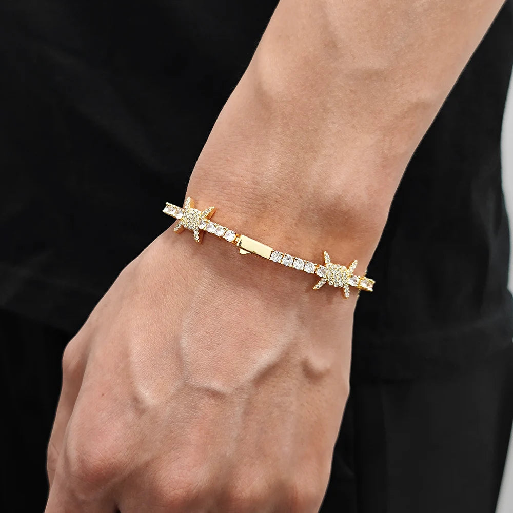 Iced Out Tennis Bracelet Thorn CZ