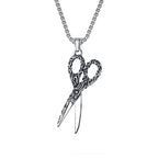 Scissors Pendant Necklace — Stainless Steel