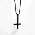 Hip Hop Punk Stainless Steel Inverted Cross Pendant Necklace for Men Women Men Trendy Personality Collar Chain Jewelry Gifts