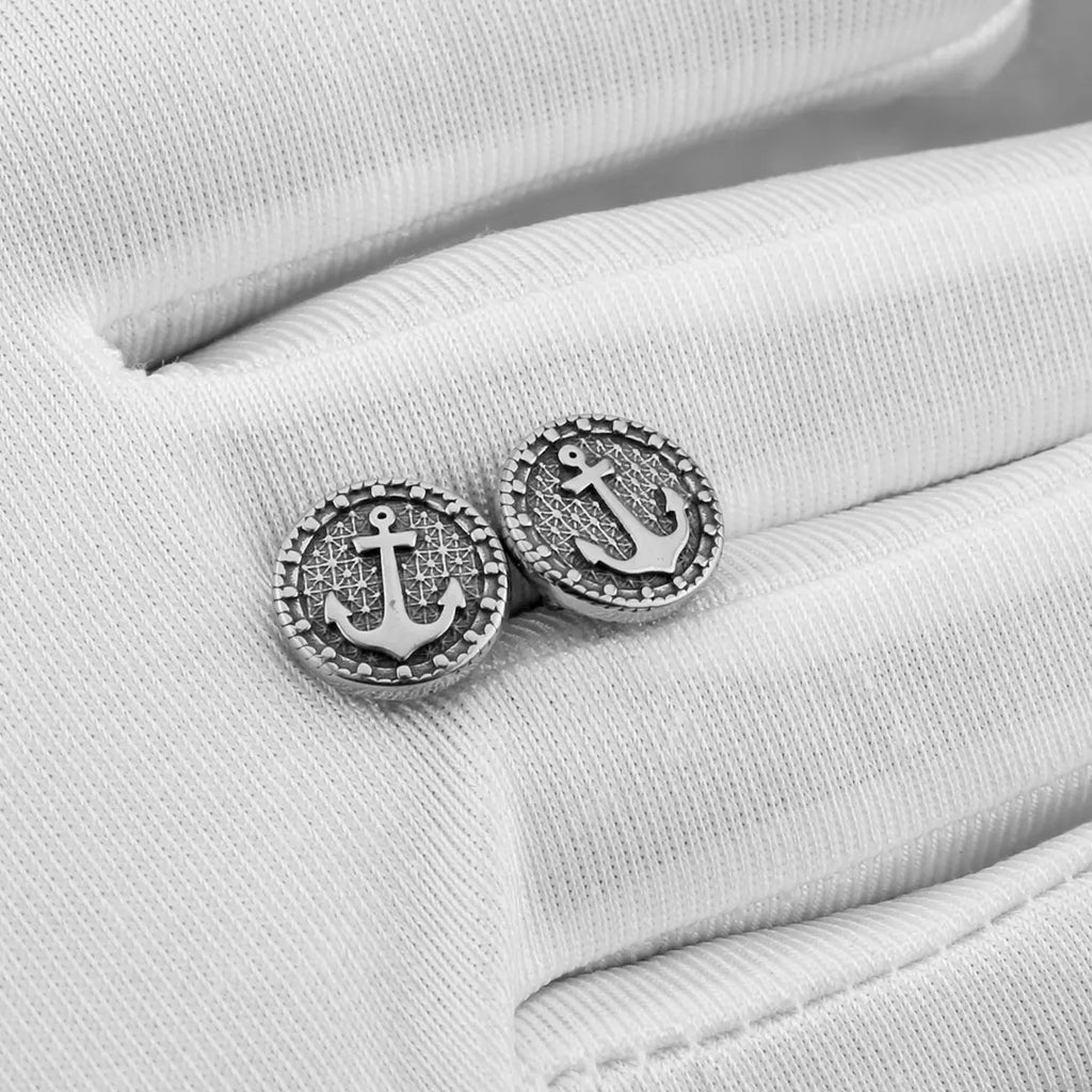 Nordic Anchor Stud Earrings for Men and Women — Stainless Steel