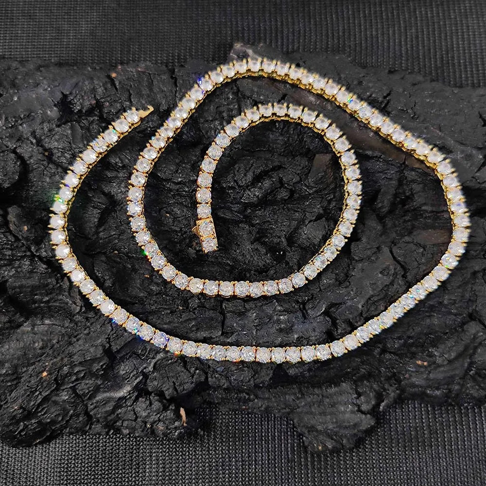 Iced Out 3A CZ Tennis Chain for Women Men Exquisite Fashion 3mm 4mm 5mm Necklace Hip Hop Jewelry
