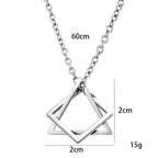 Geometric Statement Pendant Necklace Silver