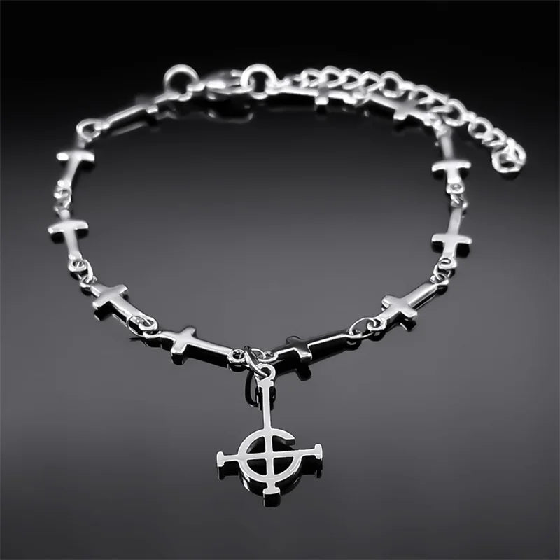 Band Beaded Bracelet — Stainless Steel