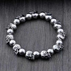 Full Skull Bracelet Adjustable Size Gothic Men's Motorcycle Riding Bracelet Hip Hop Punk Rock Jewelry