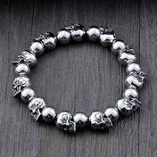 Full Skull Bracelet Adjustable Size Gothic Men's Motorcycle Riding Bracelet Hip Hop Punk Rock Jewelry