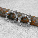 Viking Winding Snake Earrings for Men — Stainless Steel