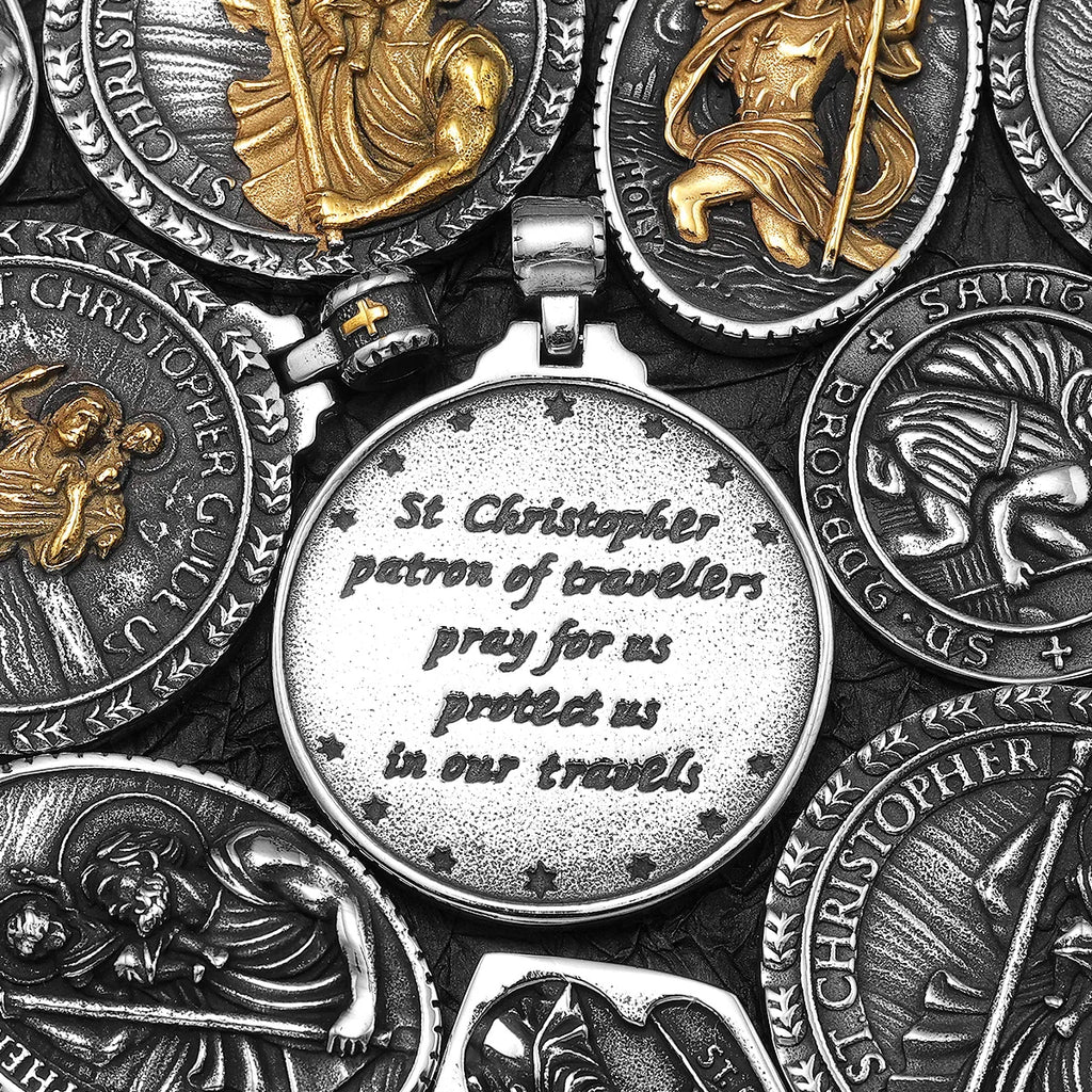 St. Christopher Pendant — Stainless Steel