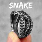 Gothic Snake Animal Ring — Stainless Steel