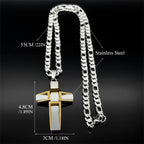 Gothic Cross Silver Pendant Punk Party Collar
