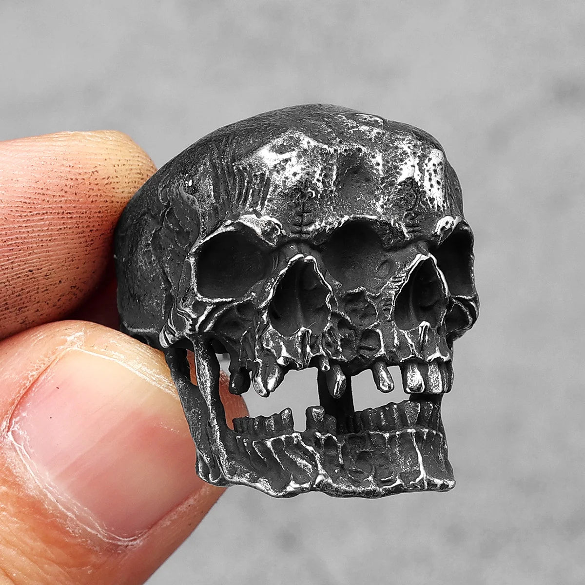 Gothic Black Ring — Stainless Steel