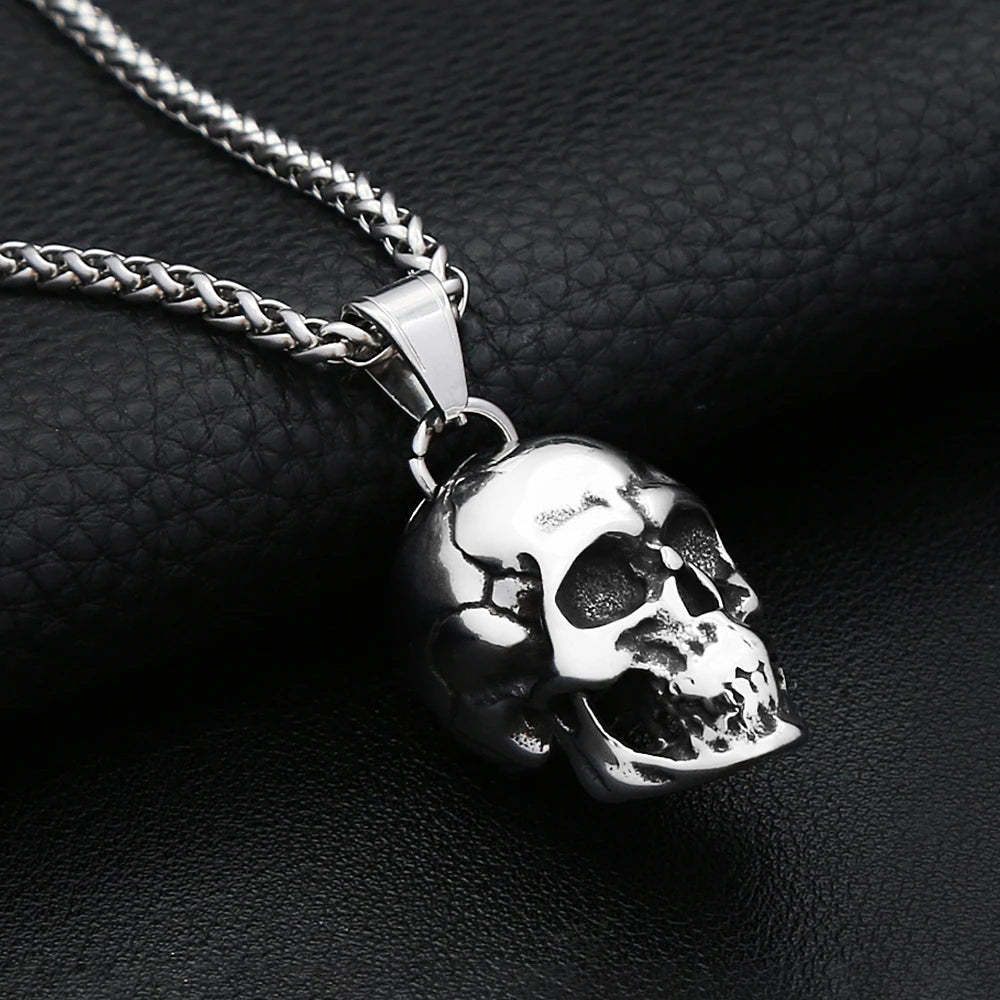 Death Totem Skull Pendant Necklace — Stainless Steel