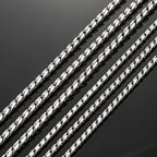 3mm Retro Men Stainless Steel Twisted Cuba Chain Necklace Simple Titanium Steel Necklace Hip Hop Jewelry Trendy Accessories