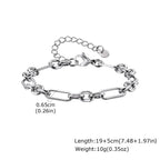 Silver Link Chain Bracelet — Stainless Steel