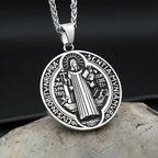 Saint Benedict Steel Pendant Vintage 316L Exorcism