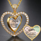 Heart Photo Pendant Necklace Memory