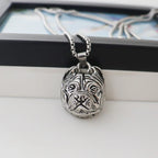 Steel Pendant European American Retro Cute Bulldog