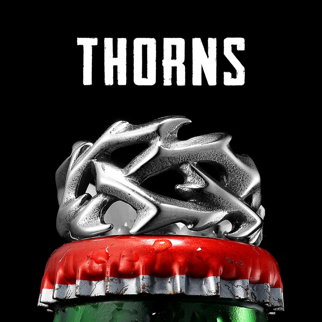 Crown of Thorns Ring — Stainless Steel
