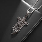 Vintage Catholic Cross Pendant Necklace — Amulet