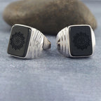 Black Agate Statement Ring — 925 Silver