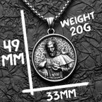 St. Francis Cross Pendant — Stainless Steel