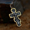 Cross Jesus Steel Pendant 316L Gothic Religious