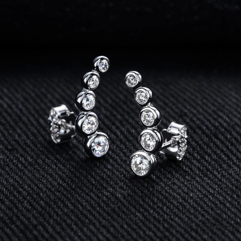 Iced Out Stud Earrings — 925 Silver