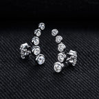 Iced Out Stud Earrings — 925 Silver
