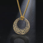 Viking Witch Knot Amulet Pendant Necklace — Rope Chain