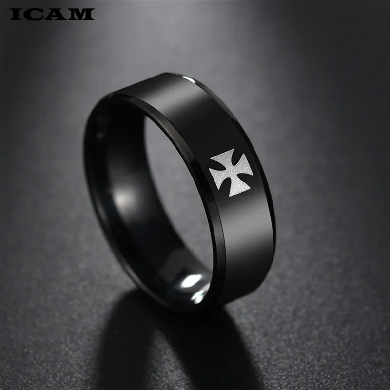 WWII Iron German Cross Ring — Stainless Steel