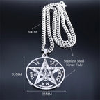 Pentagram Pendant Necklace — Stainless Steel