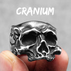 Vintage Punk Gothic All Skull Head Series Stainless Steel Womens Mens Rings Unique for Biker Jewelry Creativity Gift