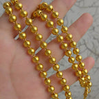 24K Gold AU999 Stylish Bead Necklace Men & Women - Rich hue, fine craft, style & quality combined