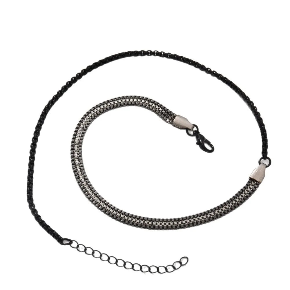 Box Chain Bracelet Set — Stainless Steel
