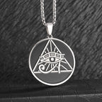 Jewelry Round Celtic Knot Necklace for Men Nordic Rune Amulet Fashion Sweater Necklace Gift