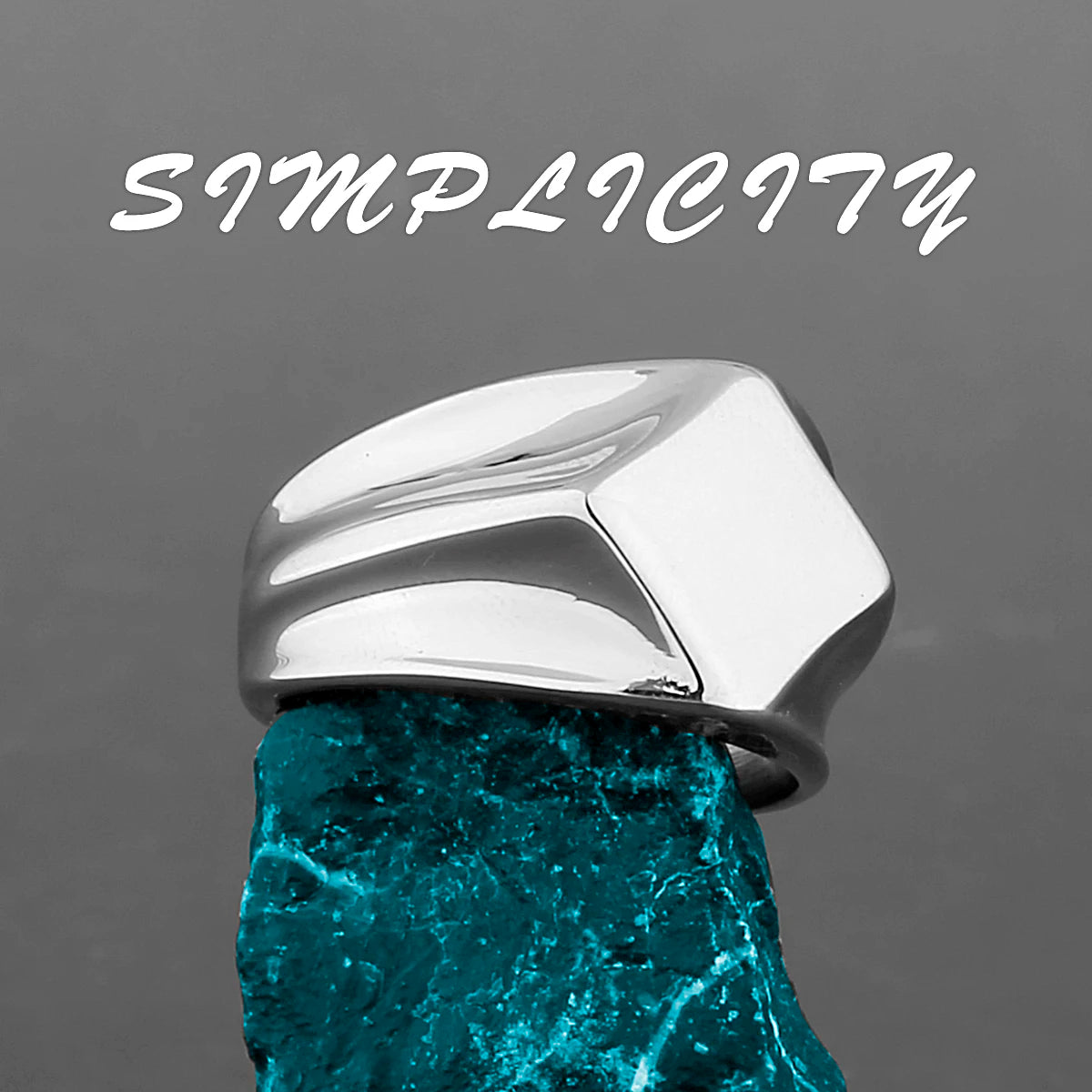 Simple Punk Retro Black Stainless Steel Mens Rings for Women Couple Lover Boy Girlfriend Biker Jewelry Creativity Gift