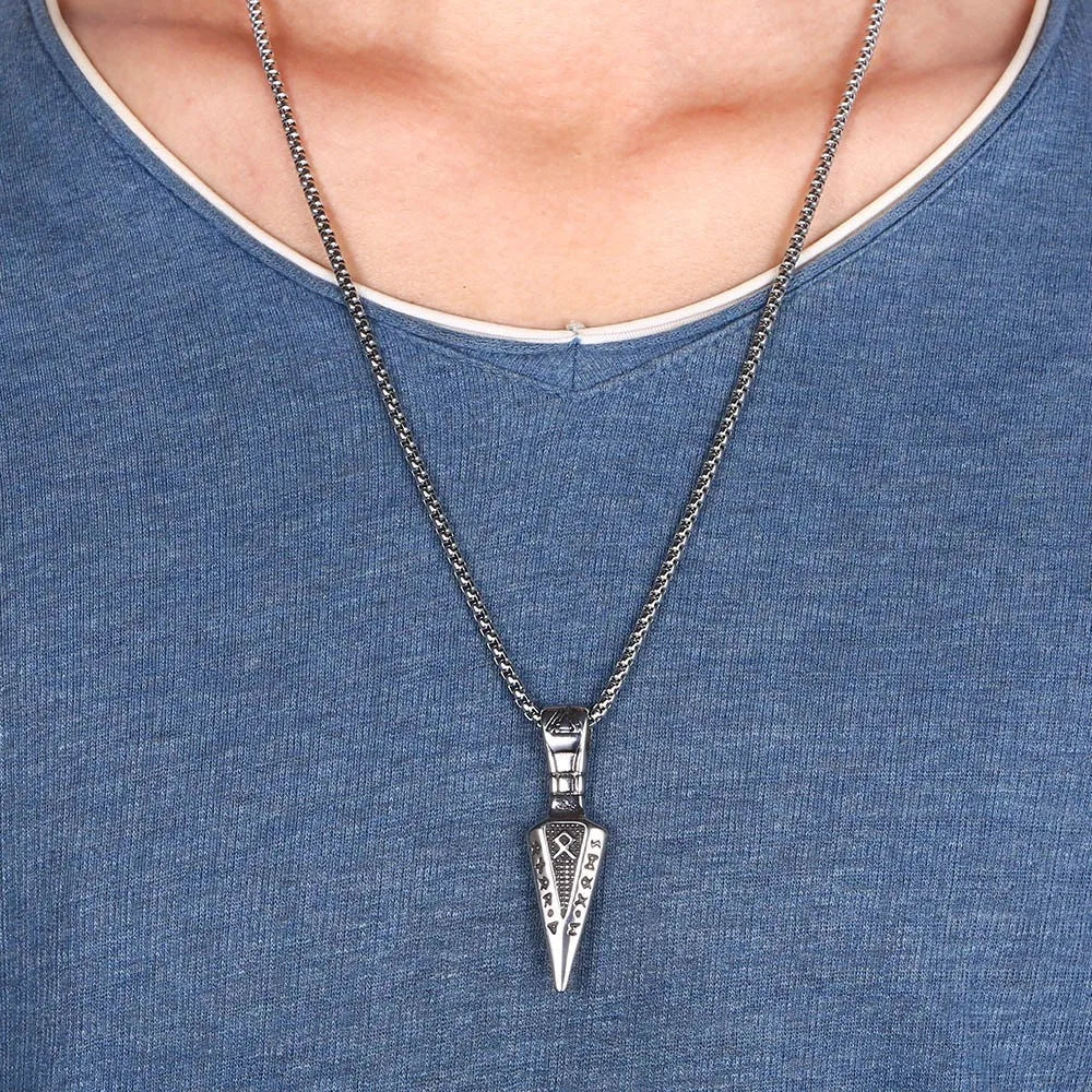 Viking Arrow Pendant Necklace