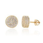 Iced Out Dollar Sign Stud Earrings Stainless Steel
