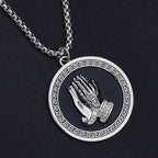 Fashion Charm Buddha's-hand Sweater Chain Jewelry For Men Women Gifts Double Blade Necklace Magic eye Pendant