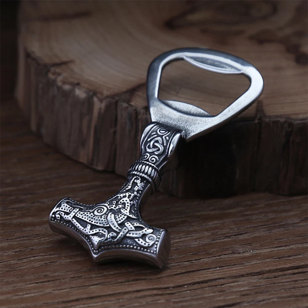 Viking Thor Hammer Bottle Opener — Stainless