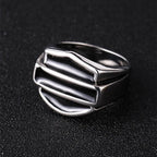 Vintage Viking Shield Ring — Stainless Steel