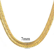 Curb Link Gold Chain 5-7MM Collar